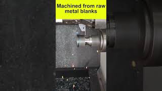 Moderate impacts of the lathe blade against the metal workpiece cnc lathe machinery [upl. by Lasyrc]