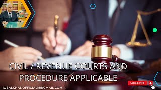 Civil  Revenue courts and procedure applicable  by advocate Muhammad Iqbal khan viralvideo [upl. by Maite]