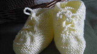 DIYTeil 1 Turnschuhe Baby bootiesBabyschuhe StrickenKnittingTutorial Handarbeit [upl. by Roseann]