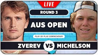 ZVEREV vs MICHELSEN • Australian Open 2024 • LIVE Tennis PlaybyPlay Stream [upl. by Alurd681]