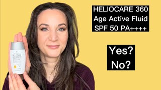 HELIOCARE 360 Age Active Fluid SPF50 PA  Review Demo AND 4 Hour CheckIn [upl. by Animrelliug]