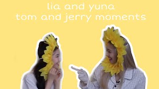 itzys lia and yuna  tom and jerry moments [upl. by Adnamma]