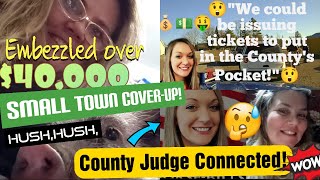 Judge linked to County Board member Convicted of embezzling over 40000😧 Small Town CoverUp [upl. by Kciredohr]