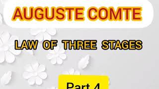 AUGUSTE COMTE AND LAW OF THREE STAGES PART 4in Malayalam [upl. by Elocn]