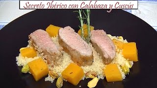 Secreto Ibérico con Calabaza y Cuscús  Receta de Cocina en Familia [upl. by Leisam]