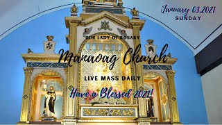 Our Lady of Rosary Manaoag Live Sunday Mass January 032021 [upl. by Kraft770]