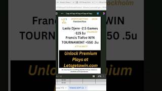 Free Play at ATP Stockholm  check out full video for FUTURE OR ROLLOVER test sportsbetting [upl. by Chita]