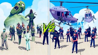 POLICE TEAM vs ZOMBIE TEAM  Totally Accurate Battle Simulator TABS [upl. by Suiradal]