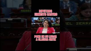 El diputado presidente Ernesto Castro pone en su lugar a Claudia Ortiz de Vamos elsalvador [upl. by Rochus]