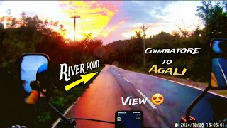 COIMBATORE TO AGALI VlOG  PATCHY ROAD WITH BEAUTIFUL VIEWS 😍 RAINY RIDE⛈️MOTOVLOG [upl. by Nerrej]