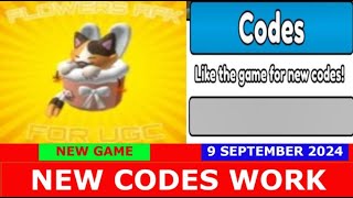 NEW CODES Flowers AFK For UGC ROBLOX  SEPTEMBER 9 2024 [upl. by Chretien593]