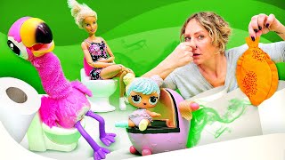 Spielspaß mit Puppen Barbie und Nicole 3 Folgen am Stück [upl. by Neetsirk226]