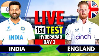 India vs England 1st Test Day 3  IND vs ENG Live Score amp Commentary  India vs England Live Score [upl. by Eelreveb]