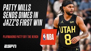 Patty Mills sends dimes in Jazzs first win of the season vs Bulls  NBA [upl. by Neiht292]