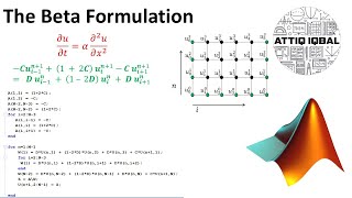 The Beta Formulation to solve parabolic PDEs with MATLAB code Lecture  07 [upl. by Sicard955]