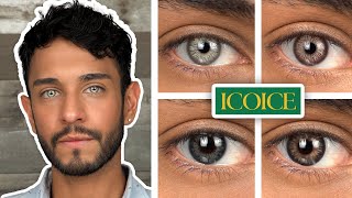 New ICOICE Colored Contact Lenses  Review amp Tryon [upl. by Ardnuyek]