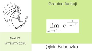 Granica funkcji jednostronna lim x→1 e11x3 [upl. by Evita595]