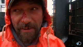 Captain Johnathan Hillstrand Breaks His Nose  Deadliest Catch [upl. by Kelwunn]