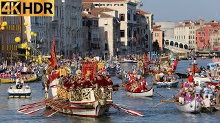 Venice Historical Regatta Parade 2022  Regata Storica di Venezia Grand Canal Canal Grande 4K HD [upl. by Moore833]