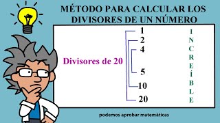 DIVISORES DE UN NÚMERO [upl. by Nataniel]