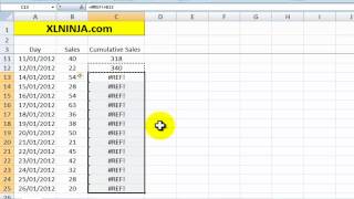 Excel Cumulative Sum Formula [upl. by Thanos99]