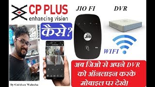 How to CP Plus DVR Remote View through JIO WIFI in Hindi [upl. by Alikat451]