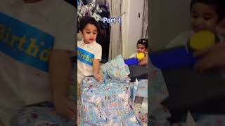 Birthday twinboys ali and wali opening their gifts 🎁🎁 aliandwali twinboys birthdaygifts [upl. by Aicillyhp]