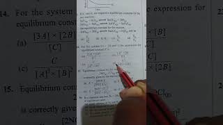 Find equilibrium constant equilibriumchemistryclass11 equilibriumconstant chemistryclass12 [upl. by Mauve]