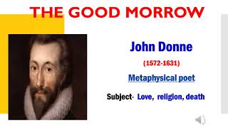 The Good Morrow by John Donne [upl. by Kcam]