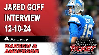 Jared Goff Interview  121024  Karsch and Anderson [upl. by Haily533]