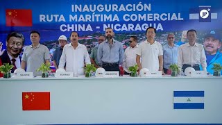 INAUGURACIÒN RUTA COMERCIAL MARITIMA CHINANICARAGUA [upl. by Farlay]