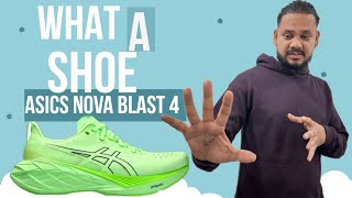 ASICS Novablast 4 Full Review  Unbox detailing in Hindi  best marathon shoes 2024 [upl. by Hakeber]