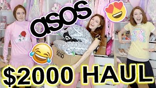 I SPENT 2000 AT ASOS HAUL AND TRY ON LAZY OAF SKINNYDIP LONDON FENTY PUMA HELLO KITTY [upl. by Alit511]