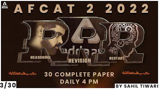 AFCAT 2 2022  AFCAT Reasoning  AFCAT Reasoning Previous Year Question Paper 3  By Sahil Tiwari [upl. by Antipas]