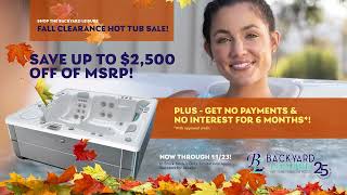 Fall Clearance Hot Tub Sale 2024  30 Second Commercial  Backyard Leisure [upl. by Zerk]