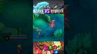 Alpha vs Dyrroth Mlbb 1v1 alpha dyrroth shots mlbb [upl. by Anyrak]