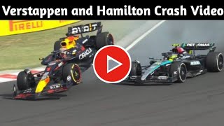 Max Verstappen and Lewis Hamilton crash  Hungarian Grand Prix  f1 [upl. by Isac44]