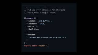 How to change ripple color of Angular Material button coding angularmaterial angular angular18 [upl. by Ordnael545]