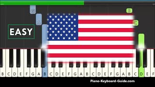 The StarSpangled Banner American National Anthem Easy Piano Tutorial [upl. by Acima]