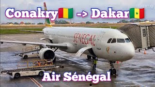 AIR SÉNÉGAL CONAKRY TO DAKAR  AIRBUS A321 [upl. by Yennep460]