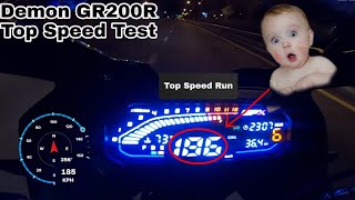 Fastest 200cc bike GPX Demon GR200R Top Speed  Should R15 V3 worried  Vlog 164 [upl. by Ettena]