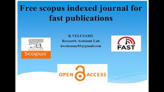 Free scopus indexed journal for fast publications  Open access [upl. by Postman]