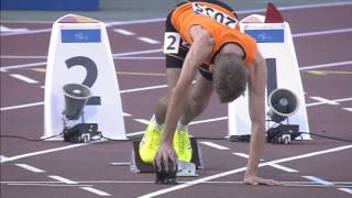 Mens 100m T37  heat 2  2015 IPC Athletics World Championships Doha [upl. by Ralyks57]