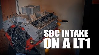 LT1 single plane intake from a SBC  SWAP IT  Nitrous LT1 build Update [upl. by Uhthna]