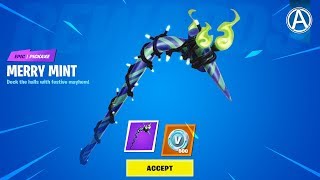 How To Get The MERRY MINT PICKAXE Minty Axe  Fortnite Battle Royale Chapter 2 LIVE [upl. by Leirol]