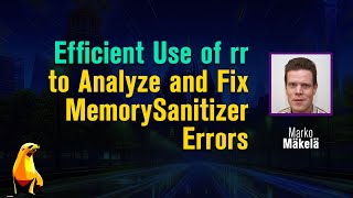 Efficient use of rr to Analyze and Fix MemorySanitizer Errors [upl. by Friedland]