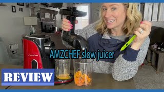 AMZCHEF slow juicer Doublemode press juicer  Setup And Review [upl. by Acsicnarf893]