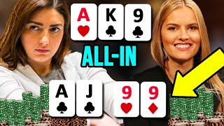 ACTION Flop Between Kelly Minkin amp Jessica Dawley  Poker Hand of the Day presented by BetRivers [upl. by Andromada]