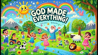 God Made Everything  Fun Bible Song for Kids  Sing Along and Learn About God’s Creation  DaDaaTV [upl. by Adiasteb230]