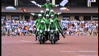 Polizeishow Motorradstaffel der Landespolizei BadenWürttemberg 1990 [upl. by Ninon657]